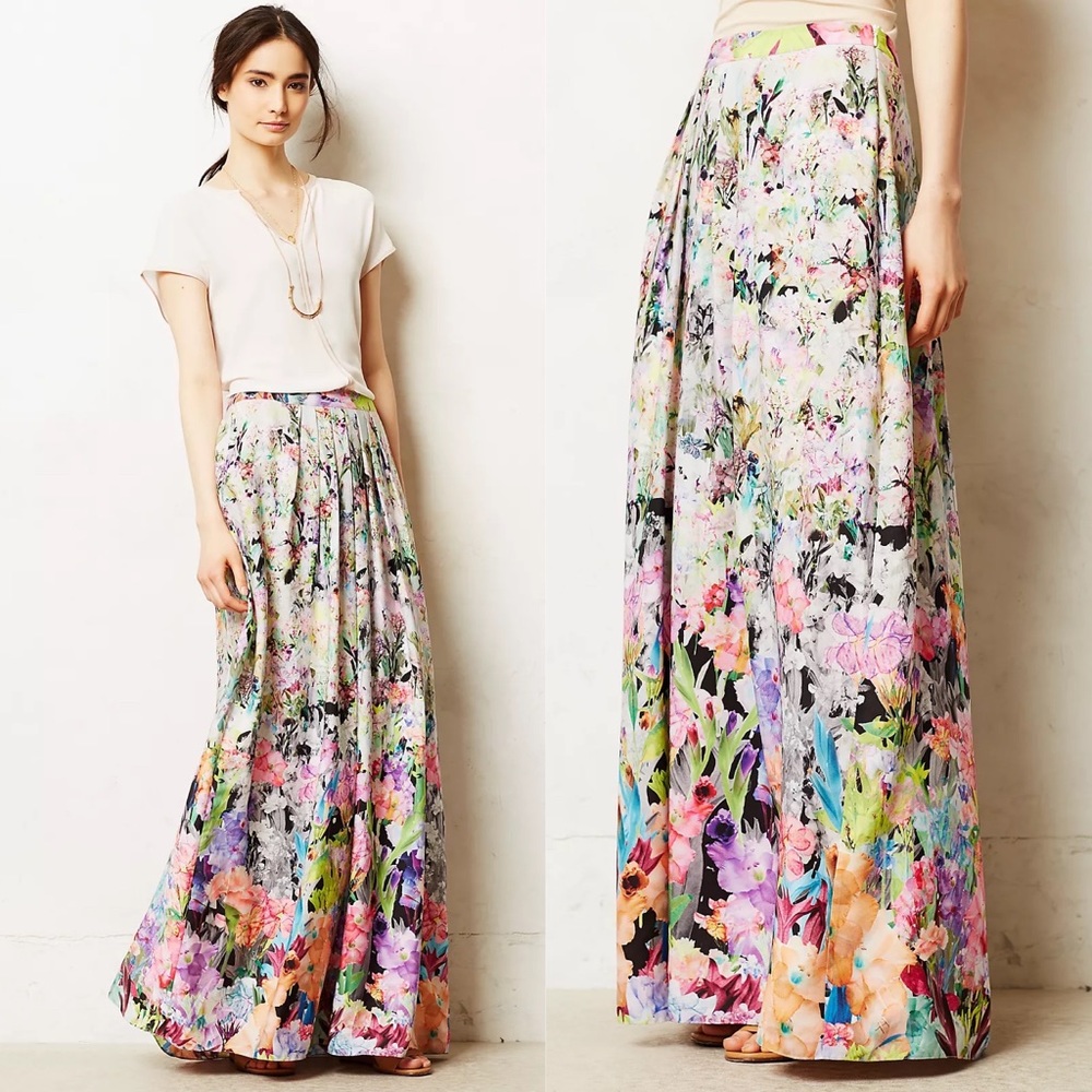 Anthropologie Ranna Gill Firefleur Maxi Skirt
